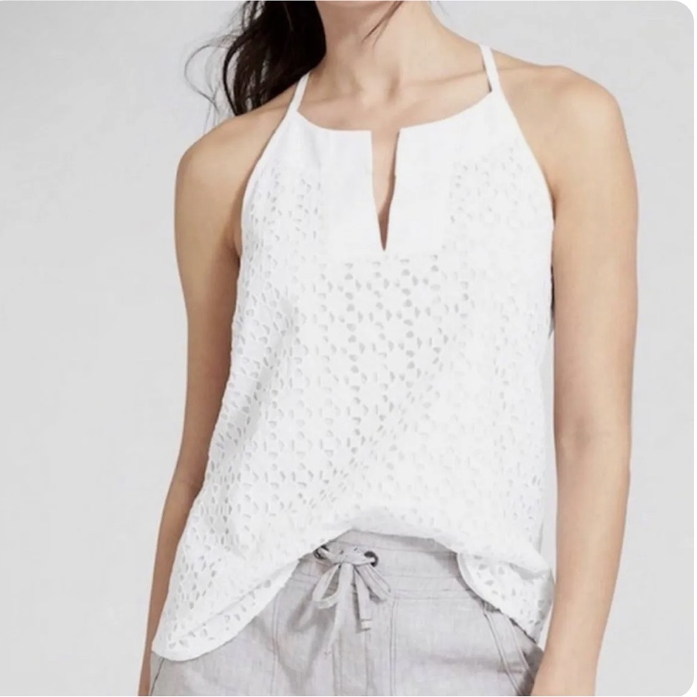 Athleta Eyelet Dunes Tassel Tank